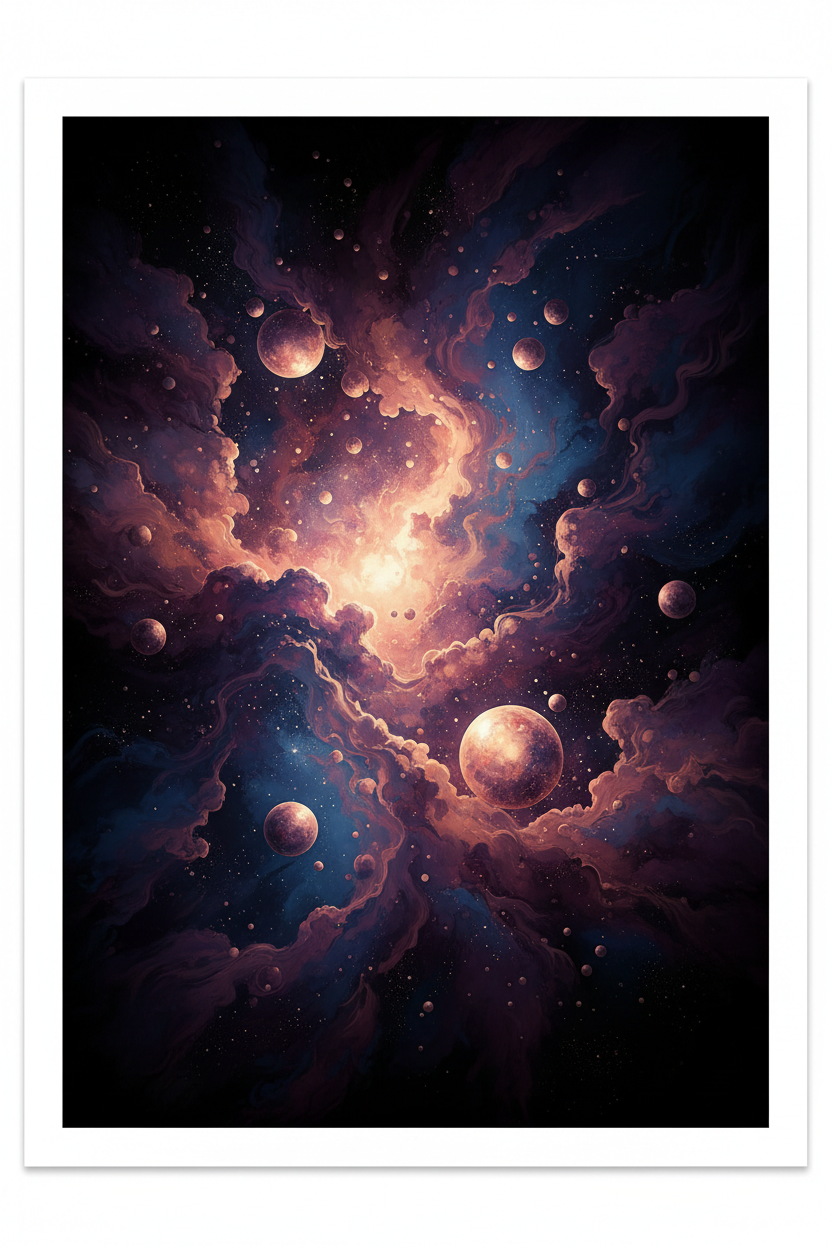 Cosmos: Abstract Galaxy Printable Wall Art